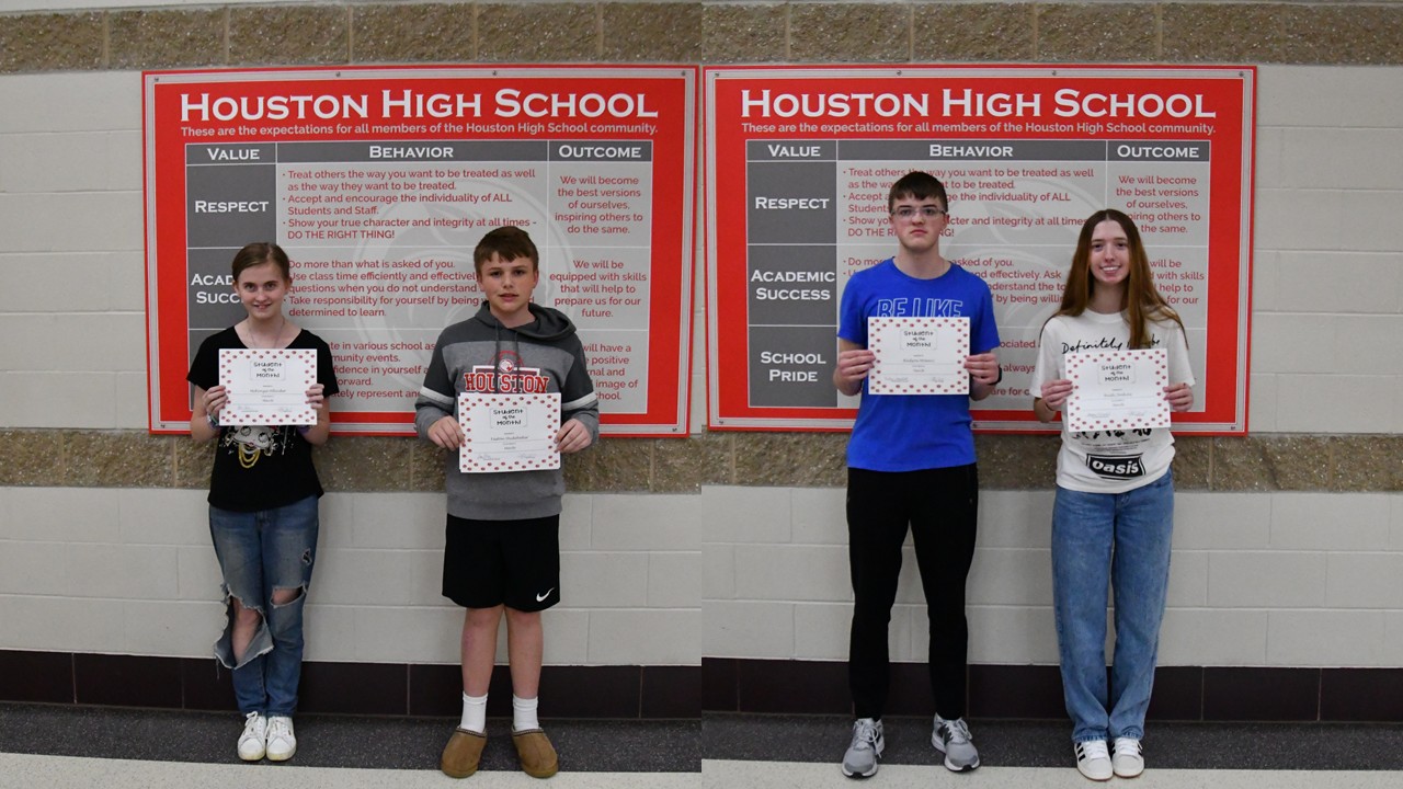 High School and Junior High Students of the Month
