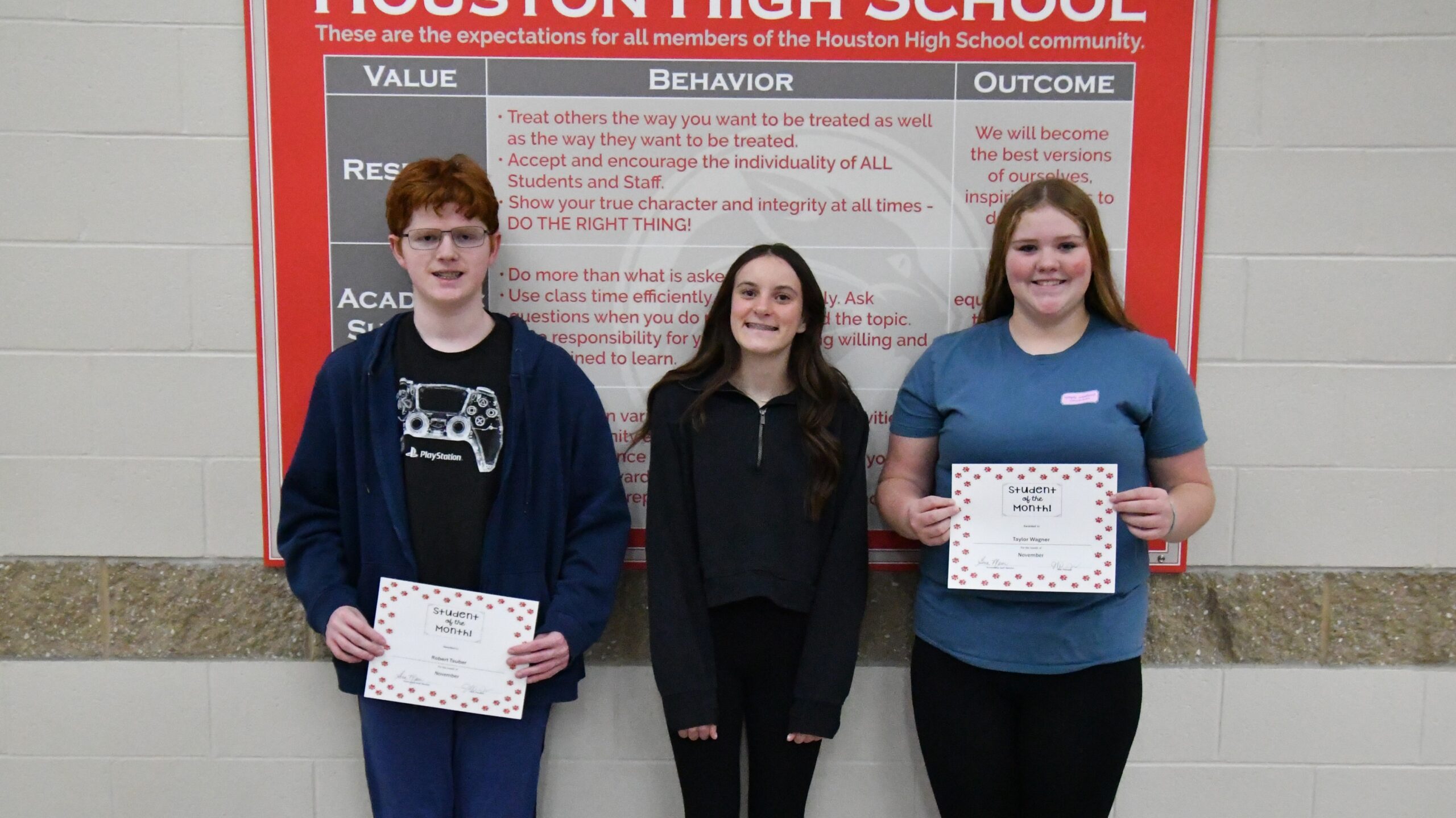 High School and Junior High Students of the Month